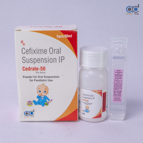 Cefixime 50 mg with water