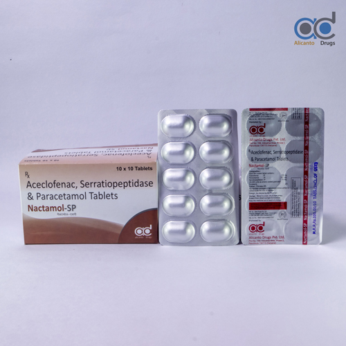 Aceclofenac 100mg , Paracetamol 325mg and Serratiopeptidase 15mg
