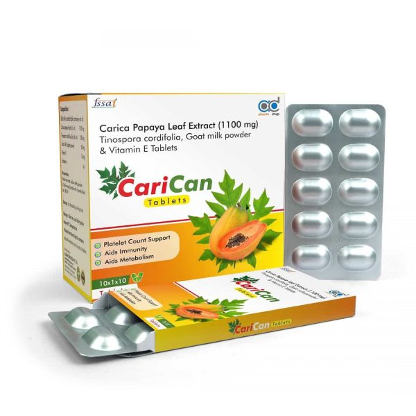 Carica Papaya Leaf Extract 1100 mg Tablets